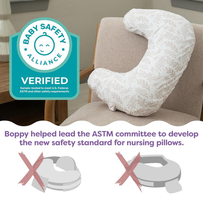 Boppy Nursing Pillow - Ergonomic Bottle & Breastfeeding Pillow with High, Firm, Large Area