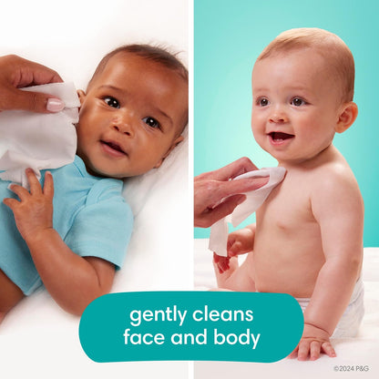 Pampers Baby Wipes Aqua Pure, 99% Water Based Wipes, Hypoallergenic and Unscented Infant Wipe, 336 Total (6 Flip-Top Packs)