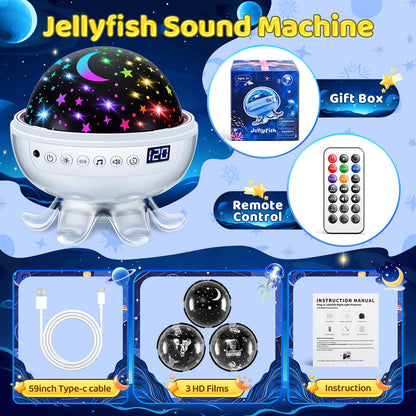 Baby Sound Machine with 30 Soothing Sounds,Night Light Projector with Star