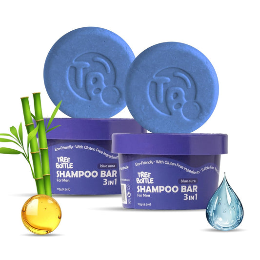 Argan Oil + Bamboo Extract 3-in-1 Shampoo Bar for Men - For Hair, Beard & Body - Deep Clean