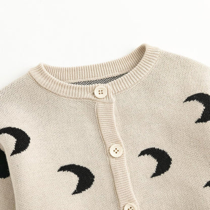 Simplee kids Baby Sweater Animal Leopard Printed Baby Cardigan for Autumn Fall…