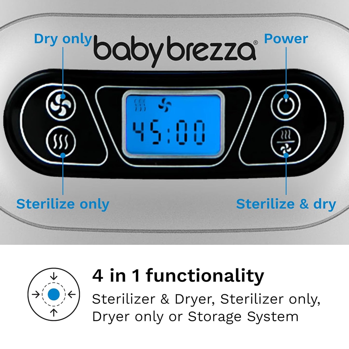 Baby Brezza Baby Bottle Sterilizer and Dryer Machine – Electric Steam Sterilization - Universal Fit