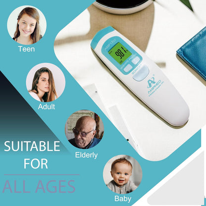 Amplim Non-Contact Forehead Thermometer & Case for Adults, Kids, Baby, FDA Cleared, Medical Grade