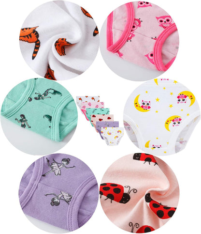 Barara King Little Girls' Soft Cotton Underwear Toddler Undies Kids panties