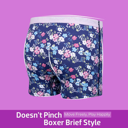 BIG ELEPHANT 10 Pack Toddler Girls' Underwear Boxer Briefs，100% Cotton Super Soft Breathable Panties (3T-10Y)