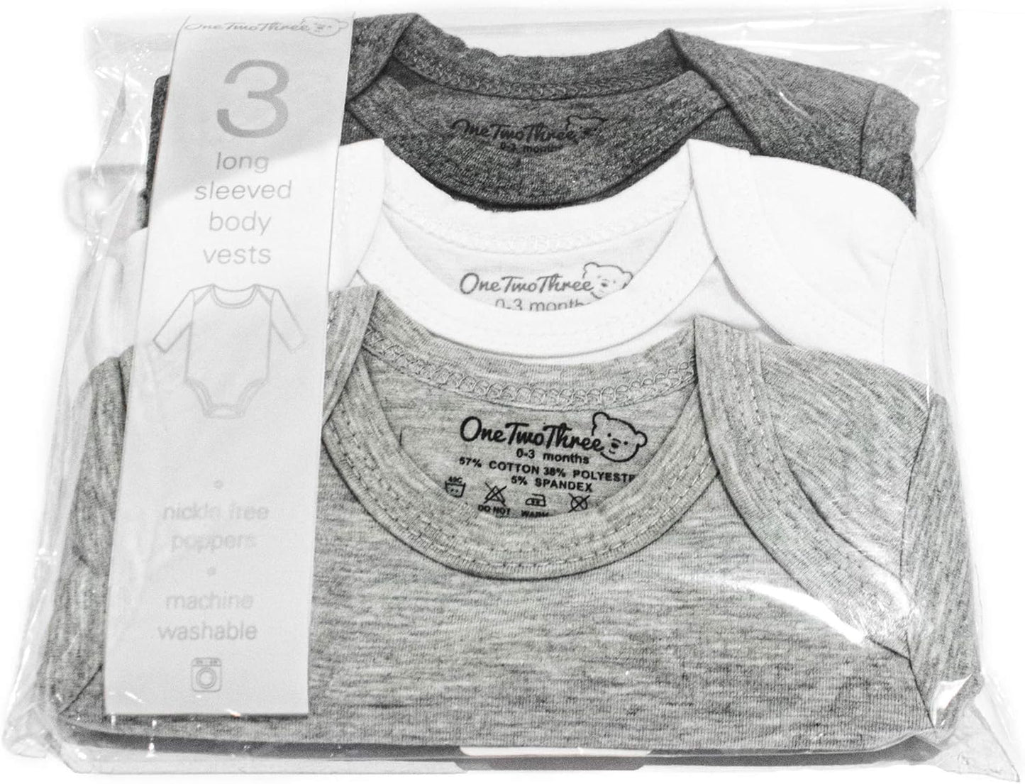 123 Bear Baby Cotton Spandex short-sleeve bodysuits unisex boy girl