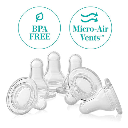 Evenflo Feeding Classic BPA-Free Silicone Fast Flow Nipples - 8 Months+, 6 Pack,Clear,6 Count (Pack