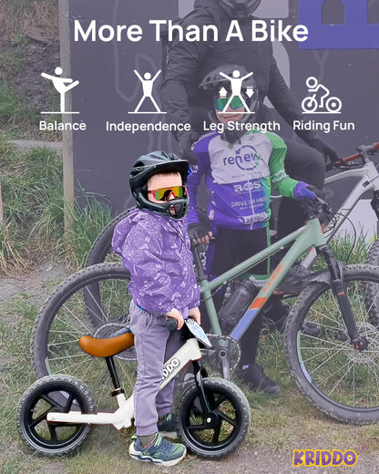 KRIDDO Toddler Balance Bike 2 Year Old, Gift for 2-3 Boys Girls, Adjustable