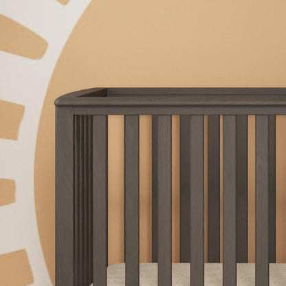 Child Craft London 4-in-1 Convertible Crib, Baby Crib Converts to Day Bed, Toddler Bed and Full-Size Bed, 3 Adjustable Mattress Positions, Non-Toxic, Baby Safe Finish (Dapper Gray)