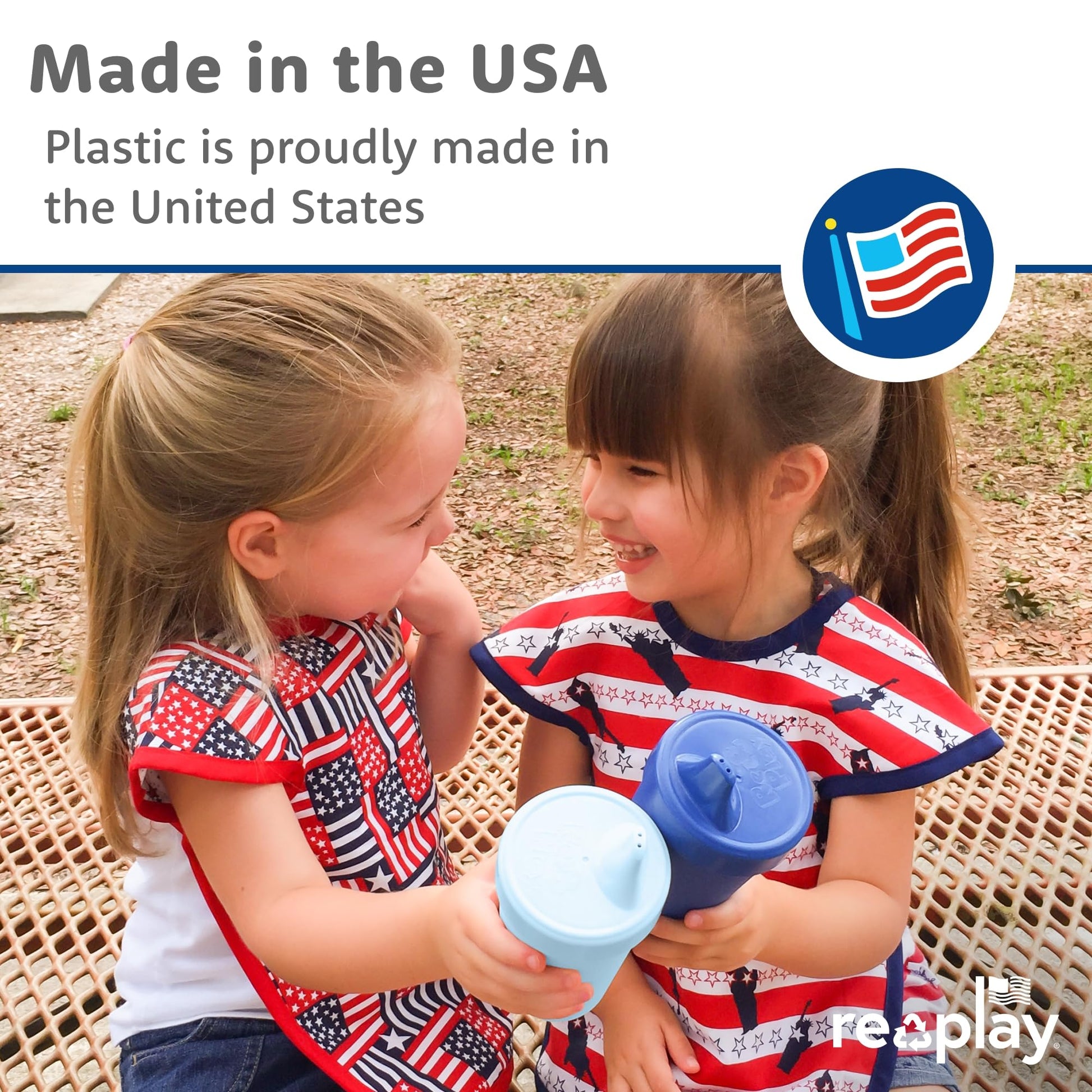 Re-Play Spill-Proof Sippy Cups for Toddlers - Kids Reusable 10 Oz Set of 4, Dishwasher & Microwave