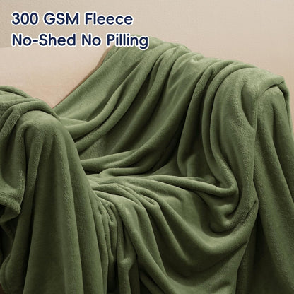 PHF Ultra Soft Fleece Blanket King Size, No Shed No Pilling Luxury Plush Cozy 300GSM Lightweight