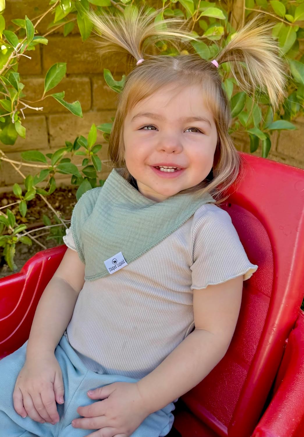 DiaperSquad's Baby Bibs for Drooling and Teething, Bibs for Boys, Baby Girl - Solid Cotton Baby Drool Bibs