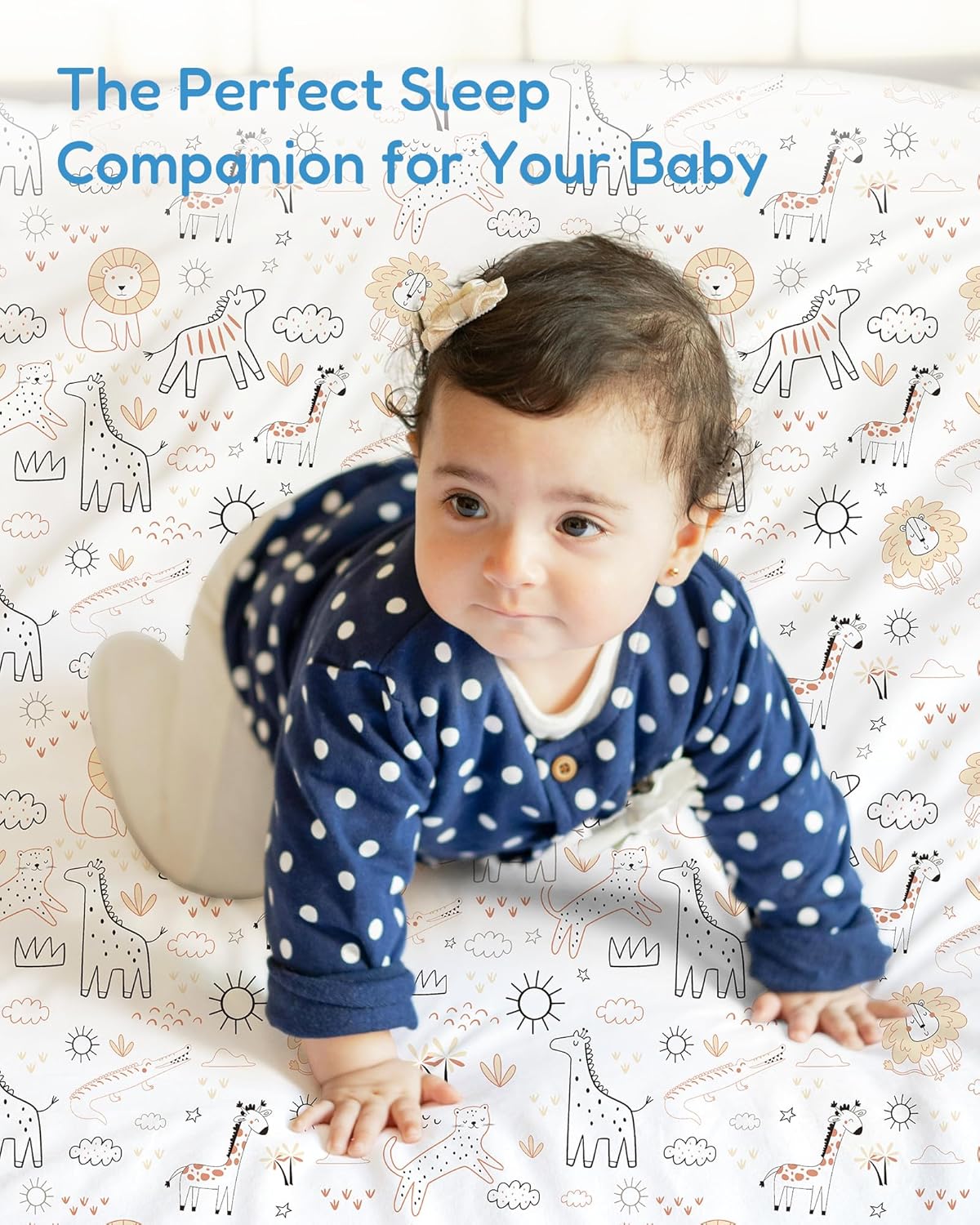 Baby Crib Sheets Boy Girl for Standard Crib Mattress - Orange Cloud and Rainbow Design Crib Sheet