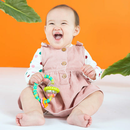 Bright Starts Little Shakers 6pc Gift Set, Easy-Grasp Oball Technology, Baby Rattles, Balls and
