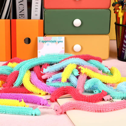 Chivao Bulk Stretchy String Fidget Toys Animal Sensory Toys Pack Worm Sensory Stress Fidget Toys