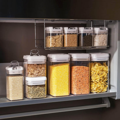 Felli Flip Tite Food Storage Container with Lid Airtight 4" Ring Seal Flip Top, Stackable Acrylic