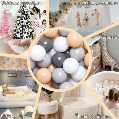 GOGOSO Ball Pits Balls for Toddlers Pack of 50 100 200 Plastics Shape Ball Non-Phthalate Non-BPA