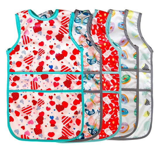 Joyo roy Mess Proof Baby Bibs for Eating Waterproof Toddler Bibs 2-4 Years Soft Machine Washable