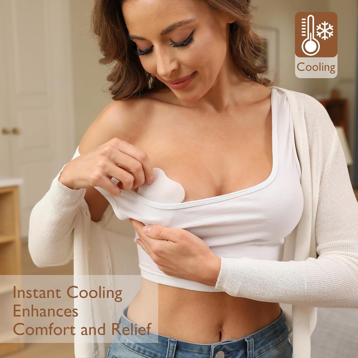 Hydrogel Soothing Gel Pads for Breastfeeding: Breast Pads Reusable for Instant Pain Relief |