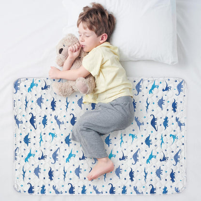 Organic Incontinence Pads for Kids & Toddlers - 5 Layer Waterproof Protectors for Overnight Bed