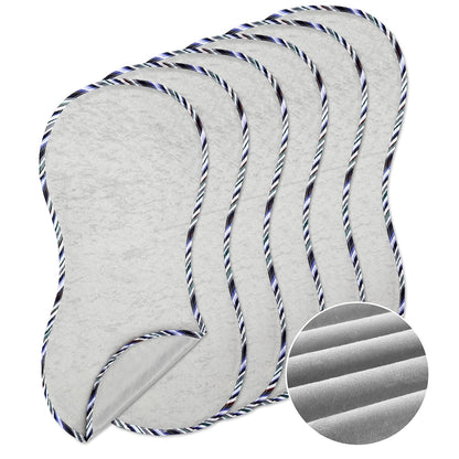 Timgle 6 Pcs 13 x 29 Inch Peanut Shape Changing Pad Liner Peanut Changing Pad Liner Portable Soft Washable Reusable Waterproof Diaper Mats Easy to Clean(Gray)
