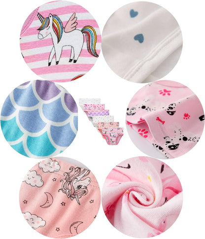 Family Feeling Little Girl Underwear Toddler Panties Big Kids Undies Soft 100% Cotton