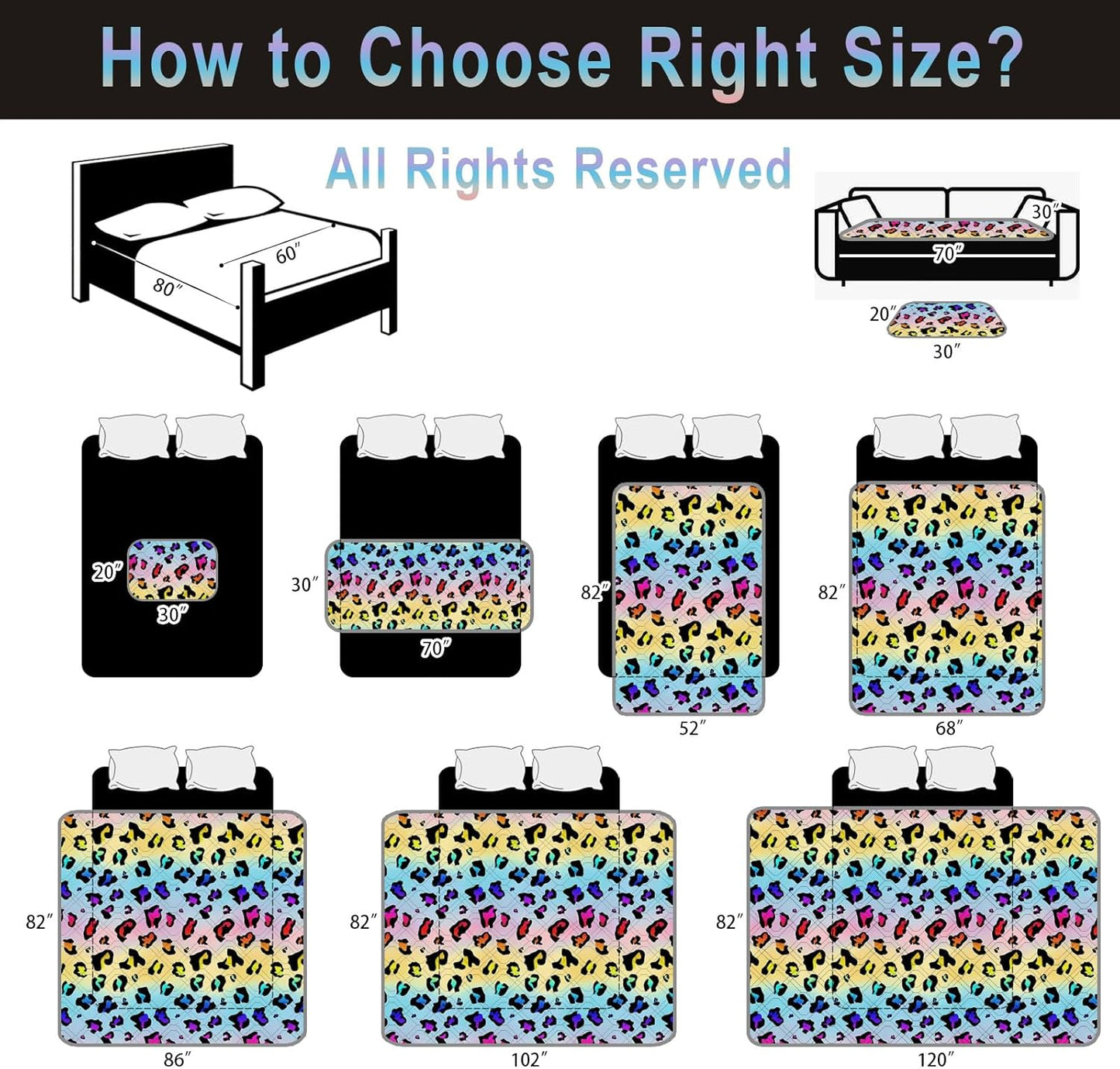 Waterproof Dog Bed Cover 68x82inch Reversible Pad Reusable Camping Mat for Kids/Pet/Dog/Cat