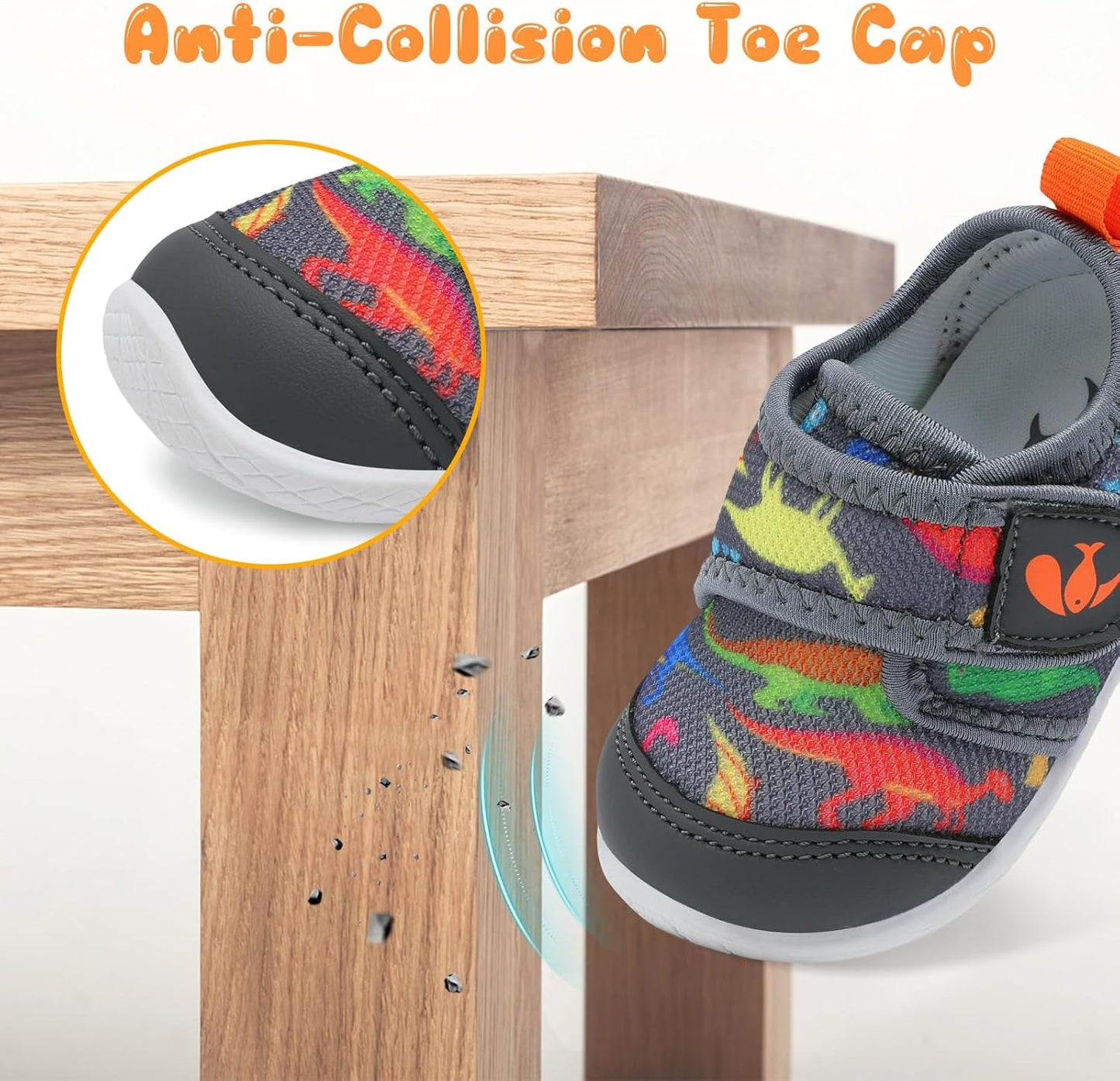 FEETCITY Baby First Walking Shoes Boys Girls Infant Sneakers Crib Shoes Breathable Lightweight Slip On Shoes