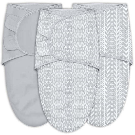SWEET DOLPHIN 3-Pack Baby Swaddle Sleep Sacks - Newborn Swaddle Blanket with Soft Cotton