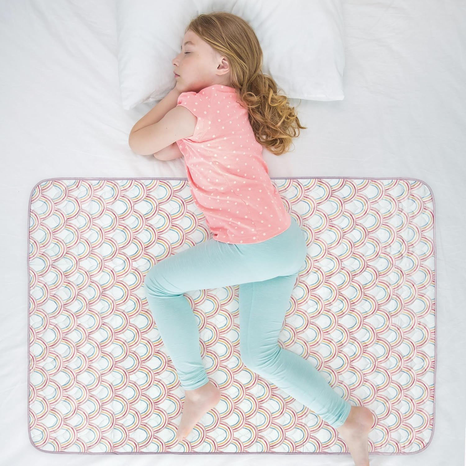 Organic Incontinence Pads for Kids & Toddlers - 5 Layer Waterproof Protectors for Overnight Bed