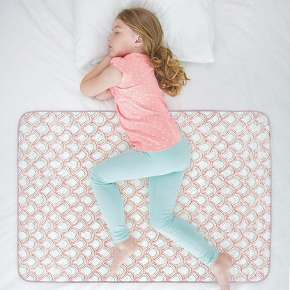 Organic Incontinence Pads for Kids & Toddlers - 5 Layer Waterproof Protectors for Overnight Bed