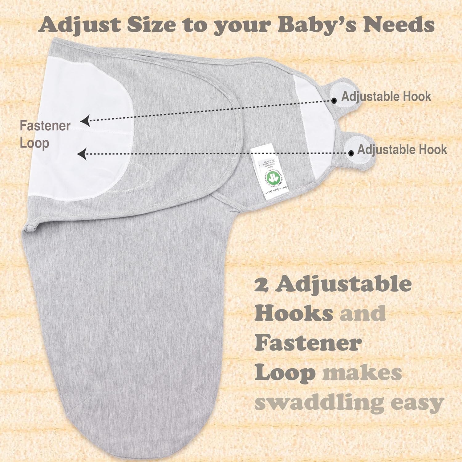 Bublo Baby Swaddles for Newborns – 3-Pack Infant Swaddles 0-3 Months – Adjustable Swaddle Sleep