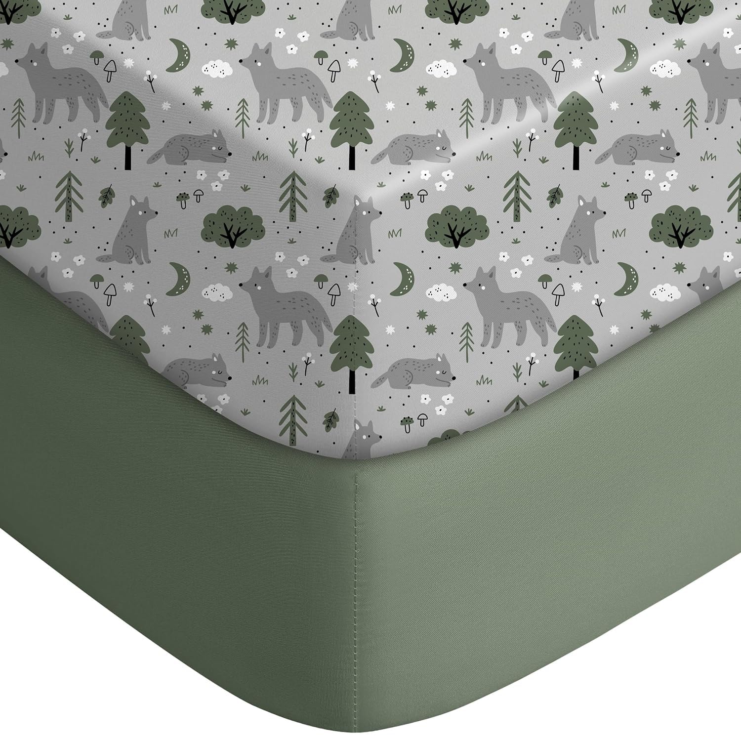 Yoofoss Pack and Play Sheets Fitted, Mini Crib Sheets 2-Pack for Pack N Play Mattress, Stretchy
