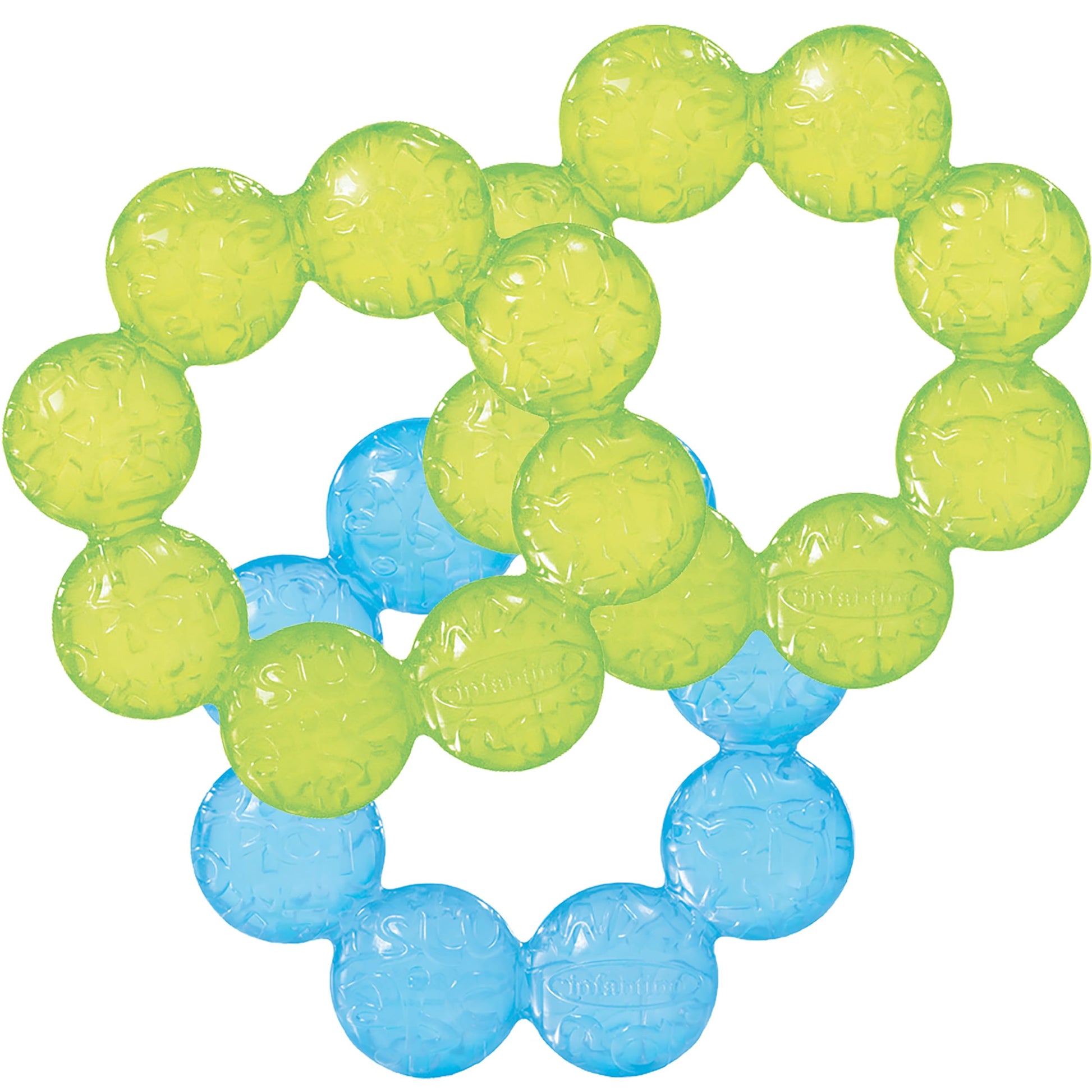 Infantino Water Teethers, Cooling & Massaging Relief, Lime/Blue, 3-Pack