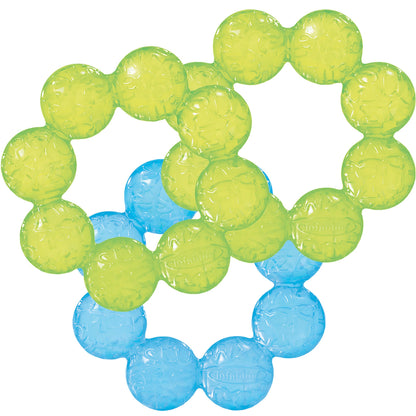 Infantino Water Teethers, Cooling & Massaging Relief, Lime/Blue, 3-Pack