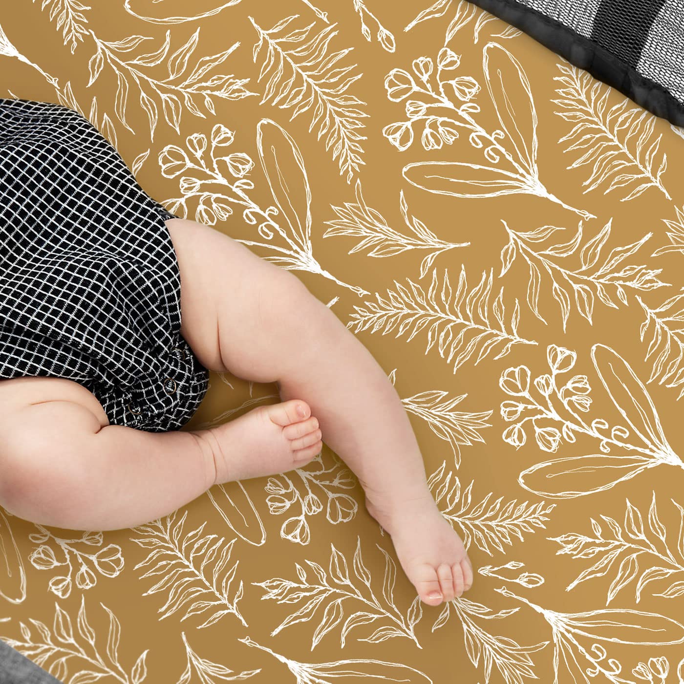 Stretchy Ultra Soft Jersey Knit Fitted Pack n Play Sheets Set 2 Pack, Portable/Mini Crib Sheets
