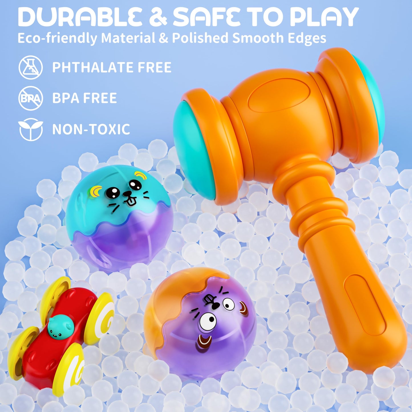 2-in-1 Ball Drop & Car Ramp Race Track Montessori Toy for Toddlers Ages 1-5