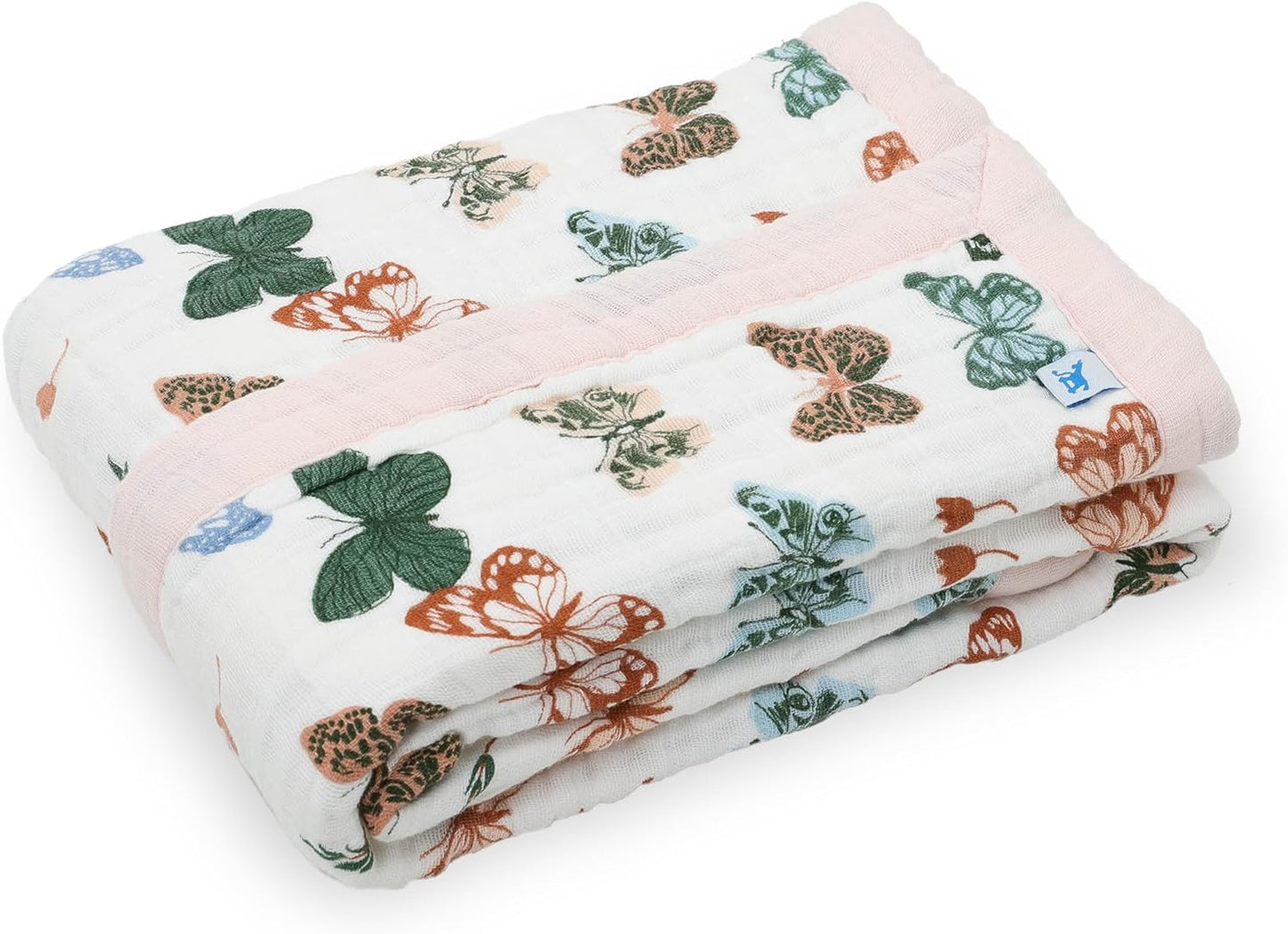 Little Unicorn Newborn Receiving Quilt | Ultra- Soft, Multi-Layered Muslin Fabric | Gift for