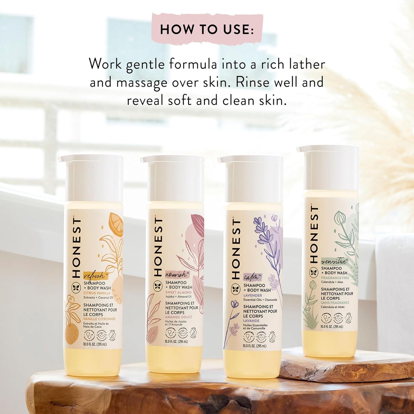 The Honest Company 2-in-1 Cleansing Shampoo + Body Wash | Gentle for Baby | Naturally Derived