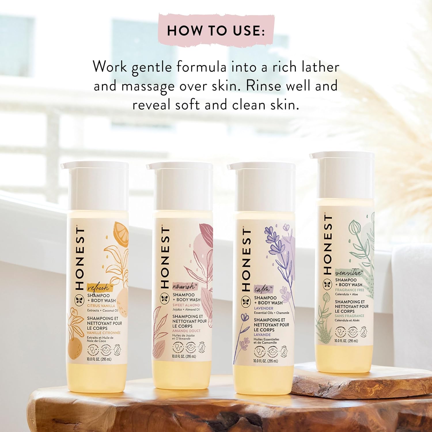 The Honest Company 2-in-1 Cleansing Shampoo + Body Wash | Gentle for Baby | Naturally Derived