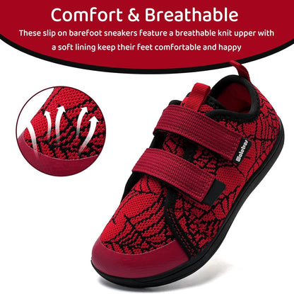 WateLves Toddler Little Kids Wide Barefoot Shoes The First Walking Shoes Girls Boys Breathable Zero Drop Minimalist Sneakers with Wide Toe Box Natural to Grow
