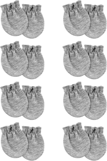 Newborn Baby Mittens No Scratch Cotton Elastic Wrist Gloves Infant Toddler Mittens for Baby Boy Girl 0-6 Months