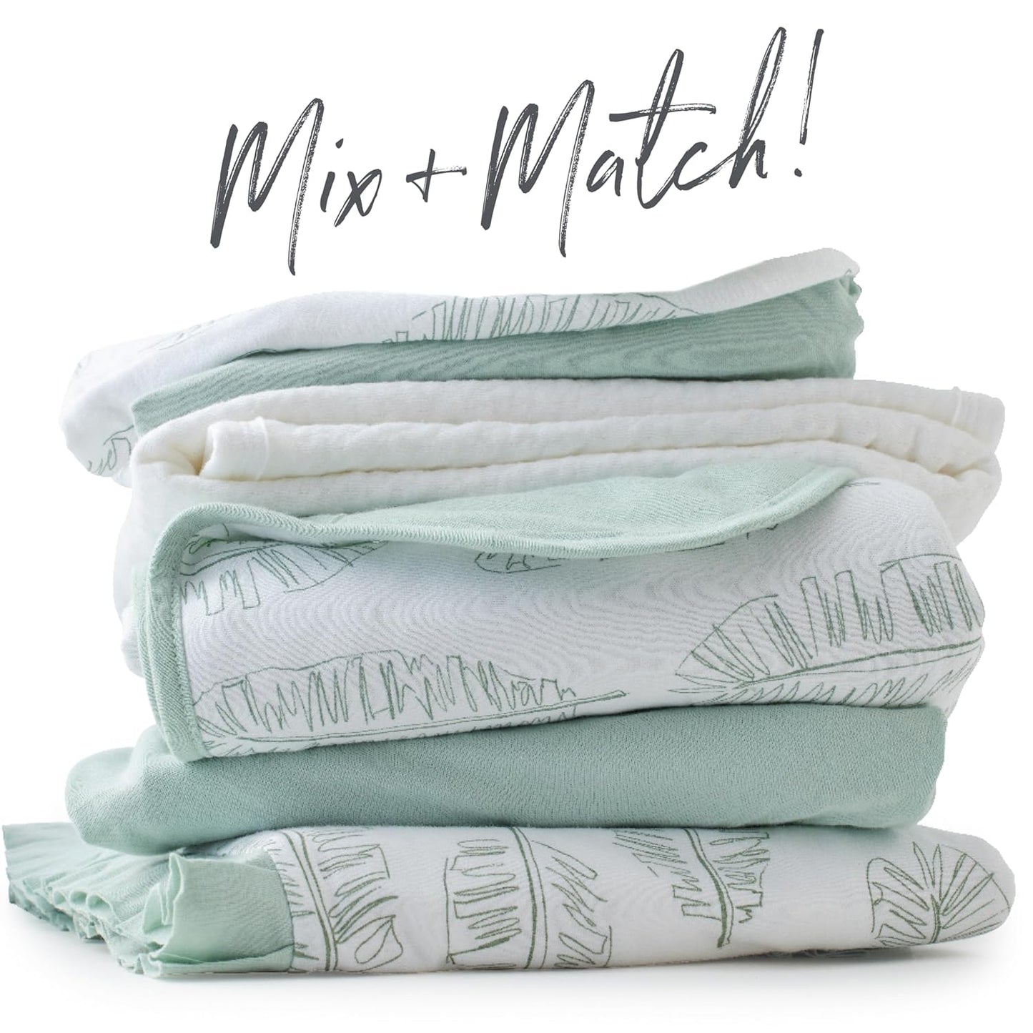 HonestBaby Unisex-Baby Fitted Crib Sheets Set Standard Mattress, 100% Organic Cotton Baby Boys