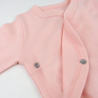 HonestBaby unisex-baby 3-pack Long Sleeve Side-snap Kimono Bodysuits Organic Cotton for Infant Baby Boys, Girls, Unisex