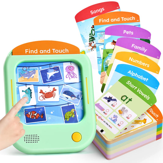 JoyCat Kids Learning Tablet, Learn to Read 156 Pages Talking Flash Cards