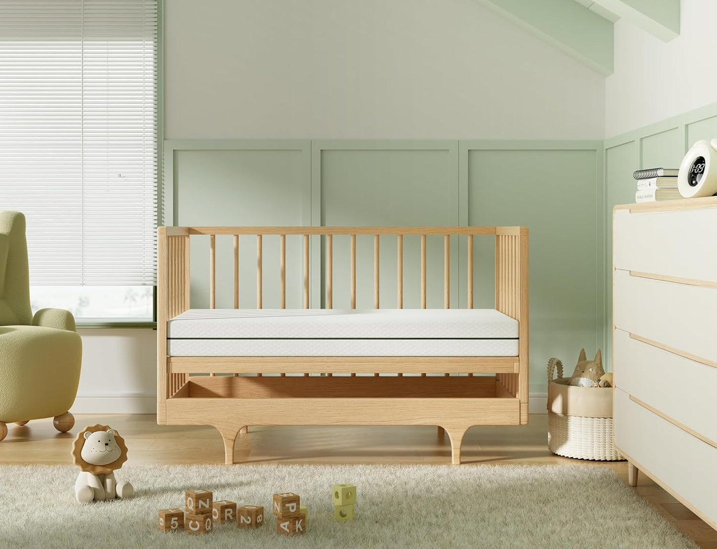 Crib Mattress, Dual-Sided Comfort Baby and Toddler Mattress with Gel Memory Foam and Removable