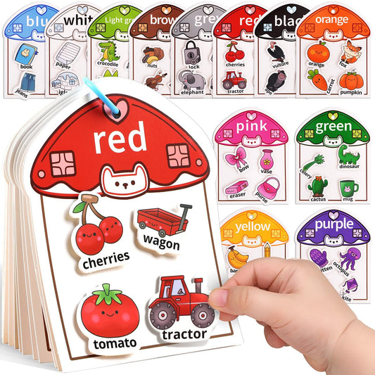 MUONE Montessori Busy Book Color Sorting Toys for Toddlers 2-4 Years