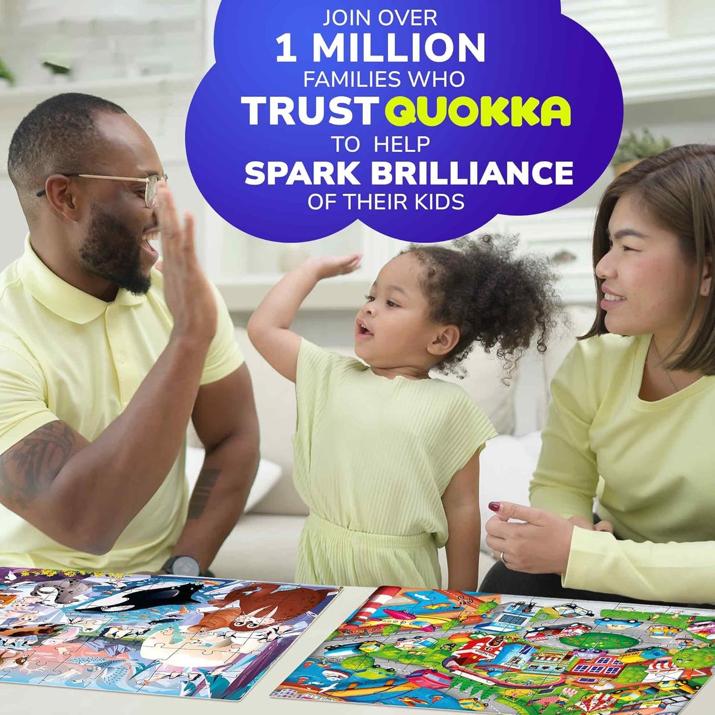 QUOKKA Puzzles for Kids Ages 4-6 – 4 x 48 Pieces Jigsaw Puzzles for Toddlers 2-4 – Children's Game Ages 3-5 for Learning Farm Animals – Educational Preschool Toy for Boys and Girls 4-8 Years Old