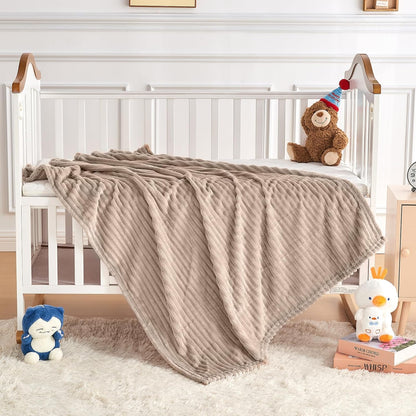 Soft Fleece Baby Blanket Ultra Cozy Baby Blankets for Boys Girls Warm and Lightweight Infant
