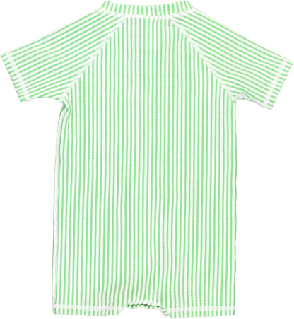 RUGGEDBUTTS Baby/Toddler Boy Swimsuit, One Piece Zipper Rash Guard Sunsuit with UPF 50+ Sun Protection